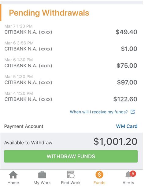 pending withdrawal time frame